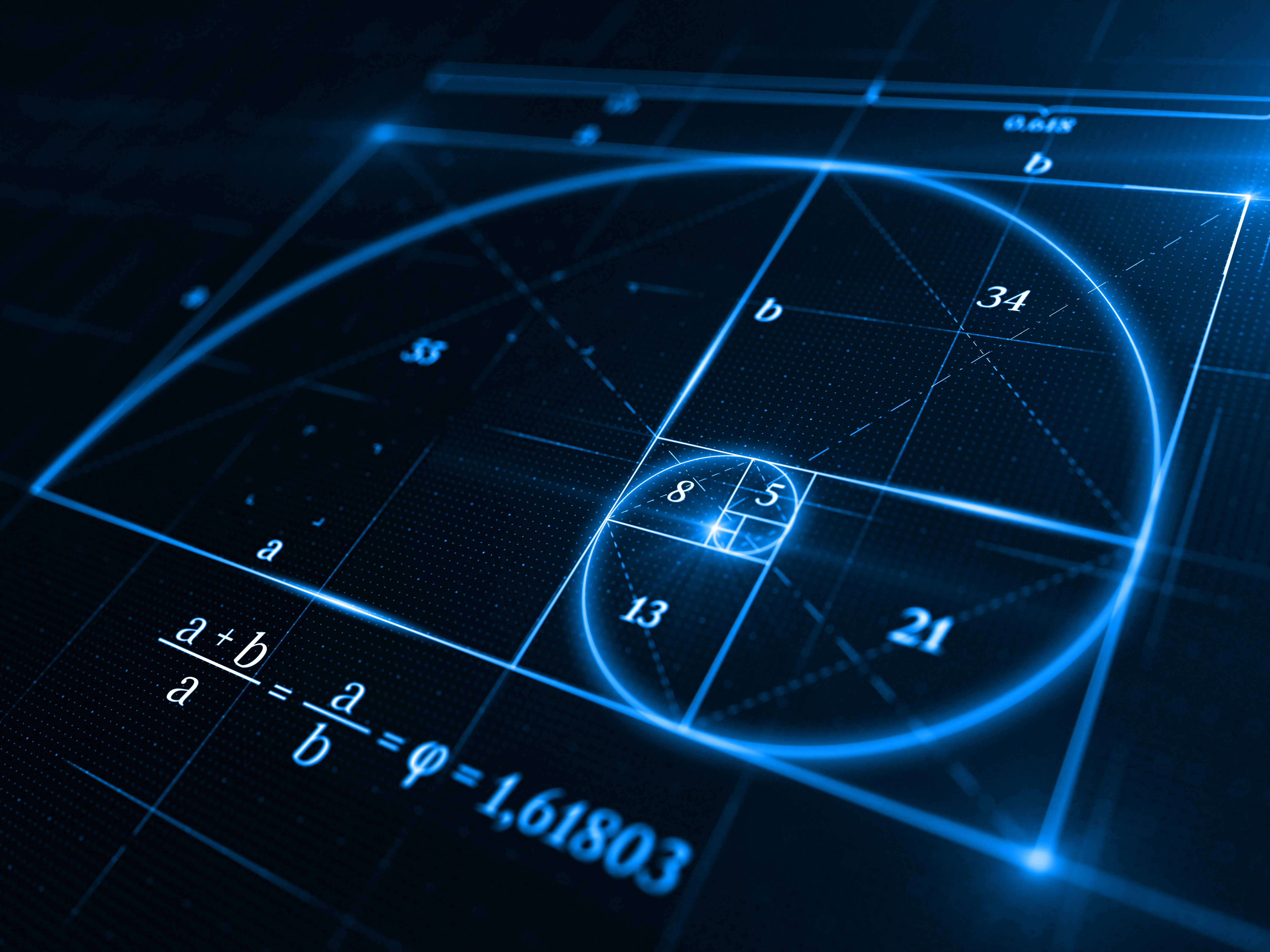 A depiction of the fibonacci sequence